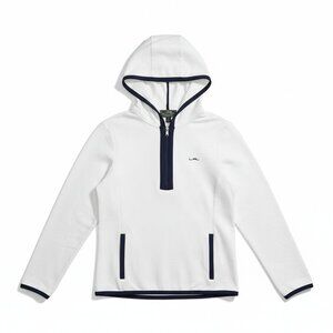 Lauren-Ralph Lauren White Half-Zip Hoodie